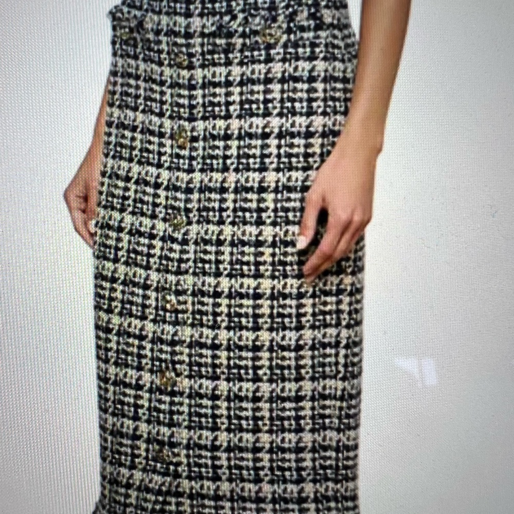 L’Agence Tai button front midi skirt